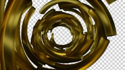 Gold Circles 01 720p with alpha Stock Footage 44184654