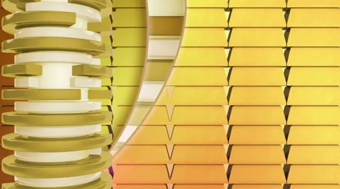 Gold circles background, loop Stock Footage 37461837