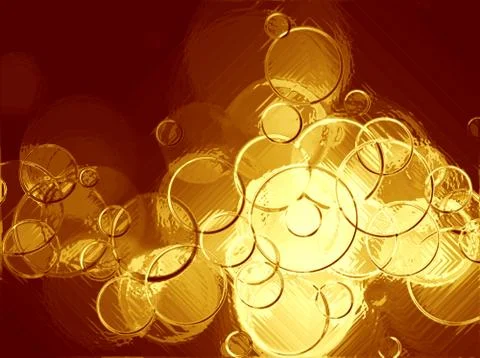 Gold circles. Stock Illustration