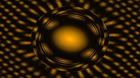 Gold circles in rotate - Full HD Footage Stock Footage 56523429