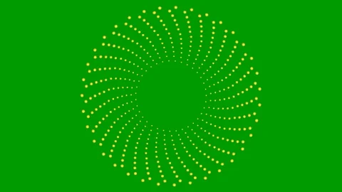 Gold circles spin 2 green Stock Footage 233269416