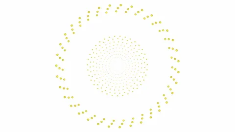 Gold circles spin 2 white Stock Footage 233269380