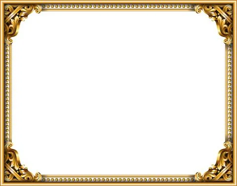 Gold classic frame of the rococo baroque Stock Illustration