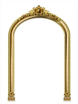 Gold classic frame of the rococo baroque door Stock Illustration