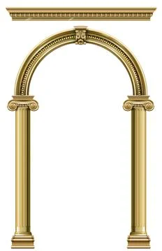 Gold classic frame of the rococo baroque door Stock Illustration
