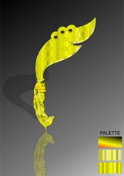 Gold Cleaver Stock Illustration