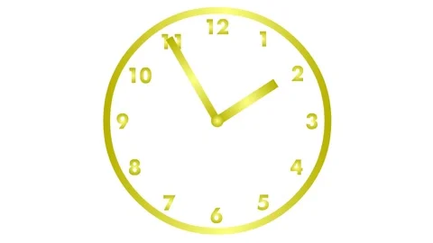 Gold clock number white Video stock 237745372