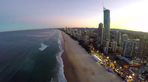 Gold coast Skyline Vídeos de archivo 49255314