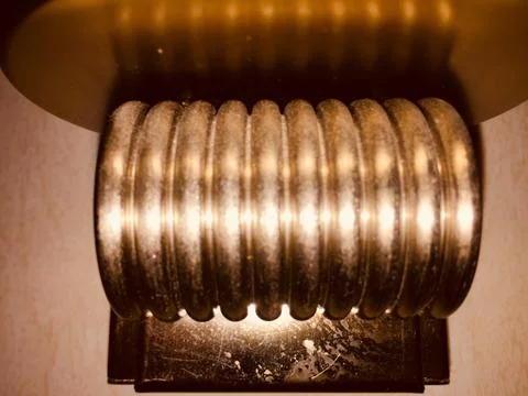 Gold Coil With Reflection Stock Photos