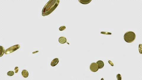 Gold Coin Falling Stock Footage 274388534