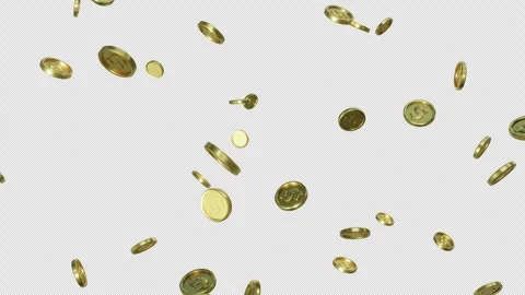 Gold Coin Falling 스톡 동영상 274388535