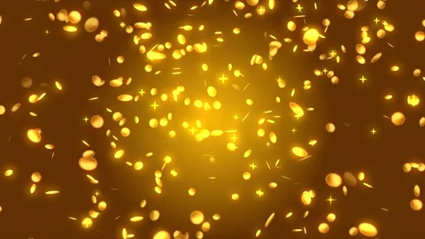 Gold Coin Falling Stock Footage 316284290
