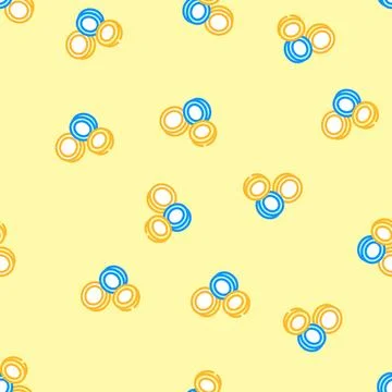 Gold coin falling vector seamless pattern Stock Illustration