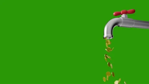 Gold Coin Green Screen Animation Stock Footage 344091497