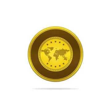 Gold coin icon Stock Illustration