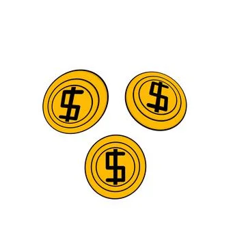 Gold coin icon Illustrazione stock