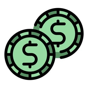 Gold coin icon vector flat 스톡 일러스트