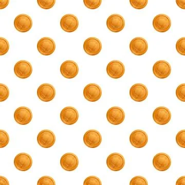 Gold coin pattern background showing finance success wealth 스톡 일러스트