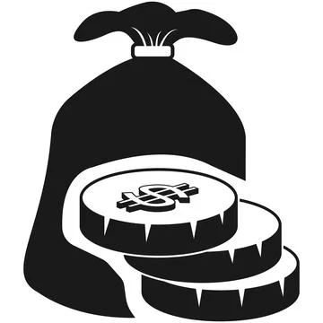 Gold Coin Stack Dollar Symbol Stock Illustration