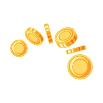 Gold coin stack flat illustration representing wealth savings Illustrazione stock