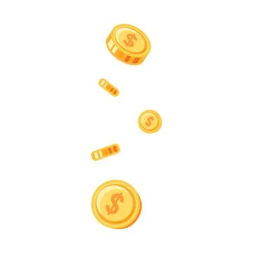 Gold coin stack flat illustration representing wealth savings Illustrazione stock