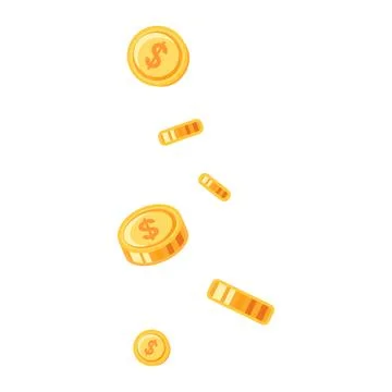 Gold coin stack flat illustration representing wealth savings イラスト素材