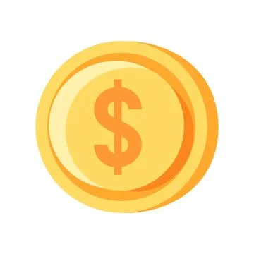 Gold coin stack flat illustration representing wealth savings Stockillustratie