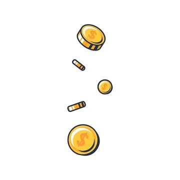 Gold coin stack flat illustration representing wealth savings Illustrazione stock