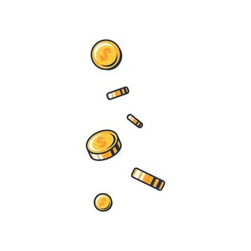 Gold coin stack flat illustration representing wealth savings Illustrazione stock