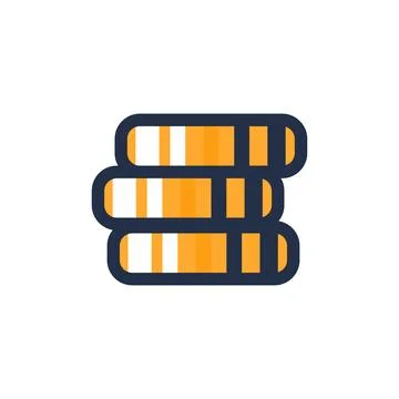 Gold coin stack flat illustration representing wealth savings Illustrazione stock