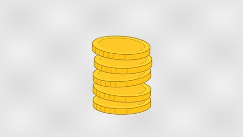 Gold coin stack Stock Footage 333669074