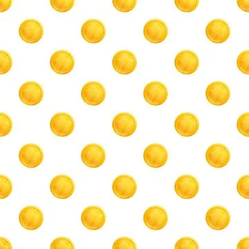 Gold coin star seamless pattern for games 스톡 일러스트