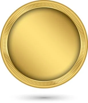 Gold coin, vector illustration Illustrazione stock