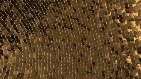 Gold coins are lined up in a continuous layer. large volume. business background Vídeo Stock 84289597