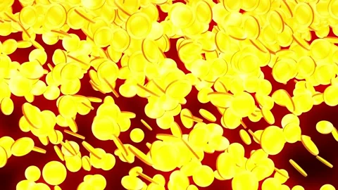 Gold Coins. Big Win. 3D illustration, 3D Render. This render can be use in big Vídeos de archivo 334027938