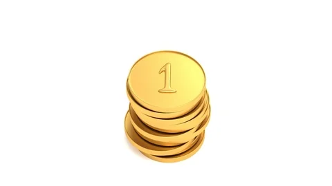Gold coins fall down. Rain of coins. Stock Footage 105339252