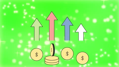 Gold coins falling on a black background. Wealth and financial growth concept Stock Footage 340607236