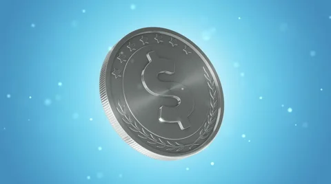 Gold coins falling Stock Footage 54923502