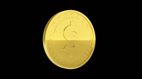Gold coins falling Stock Footage 54923521