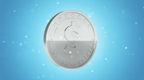 Gold coins falling Stock Footage 54923677