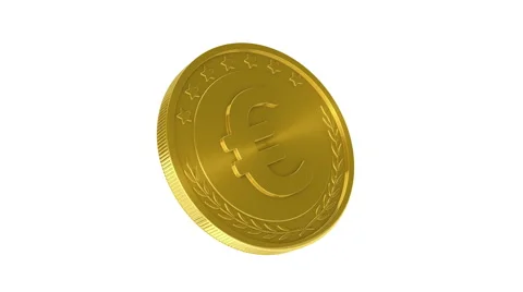 Gold coins falling Stock Footage 54923741