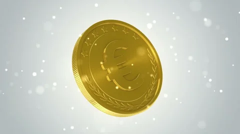Gold coins falling Stock Footage 54923777