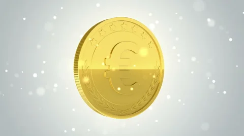 Gold coins falling Stock Footage 54924171