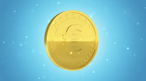 Gold coins falling Stock Footage 54924182