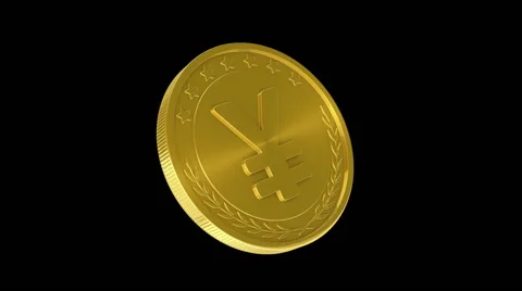 Gold coins falling Stock Footage 54924335