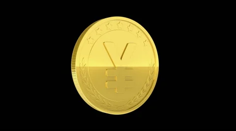 Gold coins falling Stock Footage 54924442