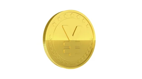 Gold coins falling Stock Footage 54924444