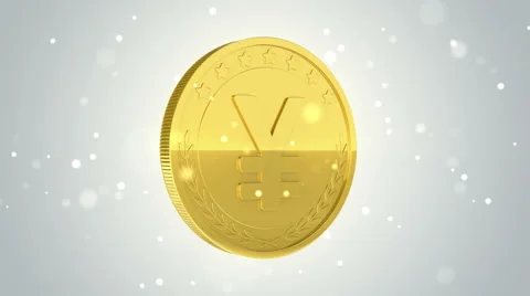 Gold coins falling Stock Footage 54924488