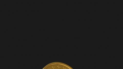 Gold coins falling Stock Footage 54924661