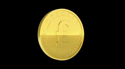 Gold coins falling Stock Footage 54924964